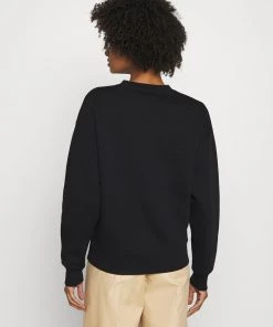 CLOSED Femme Sweatshirt à Col Rond avec Logo Tonal - Noir -Promos CLOSED Magasin 028709e2cfd74504b05546c7a9cd7e26