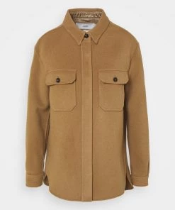 CLOSED KALLY Manteau Court Dark Tan Femme - Manteau Court Élégant pour Femme