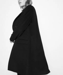 CLOSED Femme TINA Manteau Classique Noir - Manteau Élégant pour Femme -Promos CLOSED Magasin 08650b7603ab447a8cf3d65fd5df14a2