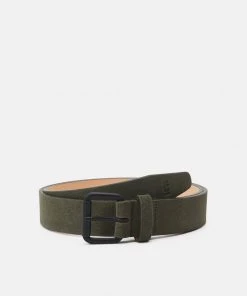 CLOSED Ceinture Unisexe en Cuir Pale Khaki - Ceinture Détente Élégante