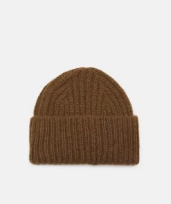 CLOSED Femme Bonnet HAT en Laine Marron Taupe - Accessoire Élégant pour Femme