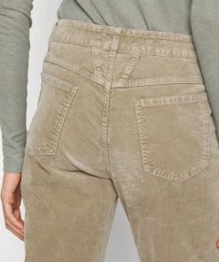 CLOSED Femme PEDAL PUSHER Pantalon Classique Muddy Beige - Pantalon Taille Haute en Coton -Promos CLOSED Magasin 16f089f3049947e28bbdf3e6b52e1c81