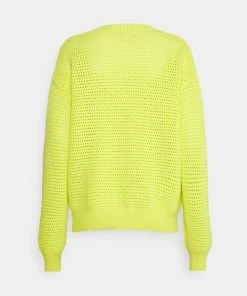 CLOSED Cardigan V-Neck Gilet Femme Neon Lemon - Pull Léger et Élégant