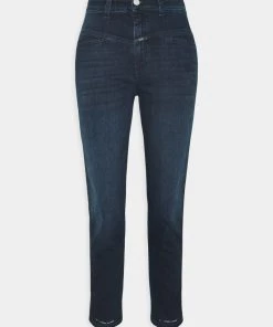 CLOSED Femme PEDAL PUSHER Jean Droit Dark Blue - Jeans Taille Haute Femme
