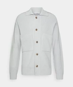CLOSED Cardigan Gilet Homme - Platinum White - Maille Haut de Gamme