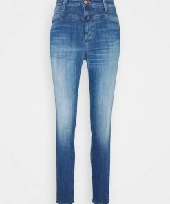 CLOSED Femme SKINNY PUSHER Jeans Skinny Bleu Moyen - Jean Slim Taille Haute -Promos CLOSED Magasin 295c29b75878419d944c001132530291