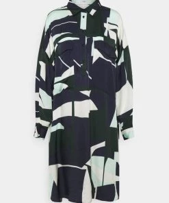 CLOSED AMBER Robe De Jour Dusty Aqua Femme - Robe d'été élégante