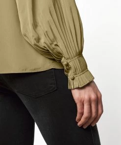 CLOSED BRAELYN Blouse Femme Vert Ombre - Chemise Élégante pour Femme -Promos CLOSED Magasin 35c25a352a8f437c87af4779ffdd493a