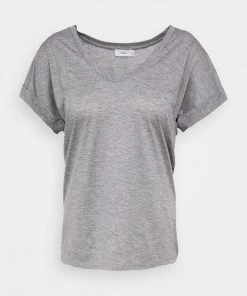 CLOSED Femme T-Shirt Soft V-Neck Basique Gris Heather Melange - Haut de Gamme -Promos CLOSED Magasin 3765d12167874fc690a228ef1d15f608