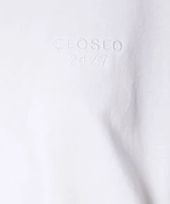 CLOSED Femme T-Shirt Basique Brodé Blanc - T-Shirt Femme Élégant et Confortable -Promos CLOSED Magasin 398bba641f984bec886cc18caae31e7a