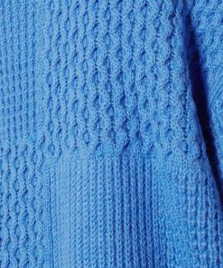 CLOSED Femme PATCHWORK CREW Pullover Placid Blue - Pull en laine douce et confortable -Promos CLOSED Magasin 40b98afe026e4ff3b990e44eb94de807