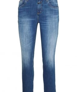 CLOSED Femme BAKER Jean Slim Mid Blue - Jean Slim Taille Haute en Denim -Promos CLOSED Magasin 4b149336232744b795bd76989671f212