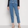 CLOSED Femme PEDAL PUSHER Jean Droit Mid Blue - Jeans Taille Haute Décontracté -Promos CLOSED Magasin 4dfc47fb120b411aac4d8e273034f041
