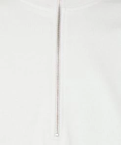 CLOSED Sweat à Capuche Détendu Demi-Zip Homme - Blanc Platine -Promos CLOSED Magasin 56d8e858584f480ebf4b2eeb03d6f462