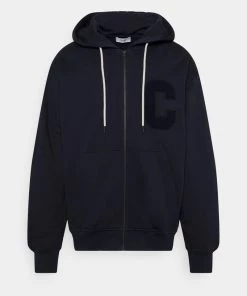 CLOSED Homme Sweat à Capuche Zippé Dark Night - Sweats Zippés Haut de Gamme