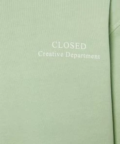 CLOSED Homme Sweatshirt à Col Rond Couleur Menthe d'Été - Confort et Style -Promos CLOSED Magasin 675dc18967fc4b98806effeb7be8dc6a
