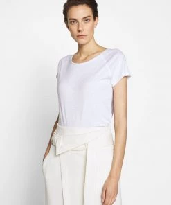 CLOSED T-Shirt Femme Basique Blanc - T-Shirt Femme Élégant et Confortable