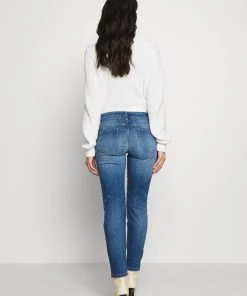 CLOSED Femme BAKER Jean Slim Mid Blue - Jean Slim Taille Haute en Denim -Promos CLOSED Magasin 6d9e30a64b7648d8bef2fecddd87f363