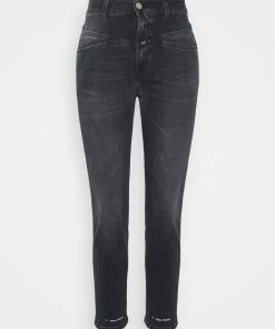 CLOSED Femme PEDAL PUSHER Jean Droit Dark Grey - Jeans droit élégant pour femme -Promos CLOSED Magasin 79e6c2516db24edf9f5d4d4d45fd2e32