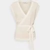 CLOSED Gilet Femme à Manches Courtes Ouvert - Ivory -Promos CLOSED Magasin 7a23d46fa8444659900bed27fa64980c