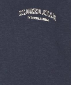 CLOSED Homme COLLEGE T-Shirt Basique Dark Night - T-shirt homme classique -Promos CLOSED Magasin 7a5f77485aec4e04ab8a2b03844553eb