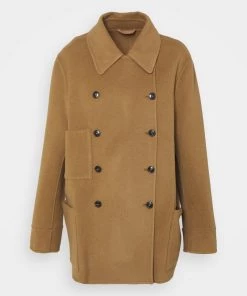 CLOSED Femme YANA - Manteau Court Double Boutonné Dark Tan - Vêtements Élégants
