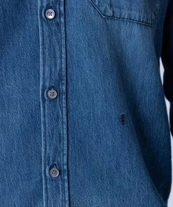 CLOSED Homme BASIC AUS Chemise Bleue - Chemise Détente pour Homme -Promos CLOSED Magasin 8dbce36295d44aa29c57922a1ed5877b