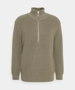 Pullover Zippé CLOSED Homme - Pale Khaki | Maille Confortable et Élégante -Promos CLOSED Magasin 90674168975048689d98e5a8b43dfb09