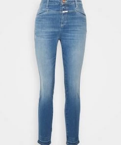 CLOSED PUSHER Jeans Skinny Femme Bleu Moyen - Taille Haute et Confortable