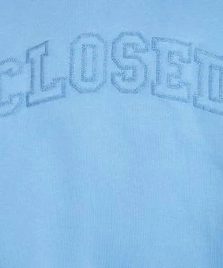 CLOSED Femme Sweatshirt à encolure ras du cou avec fentes - Placid Blue -Promos CLOSED Magasin 9a24b61062fd41cd87d346859297297d