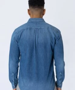 CLOSED Homme BASIC AUS Chemise Bleue - Chemise Détente pour Homme -Promos CLOSED Magasin 9c470d111af04647b2abbe0f319e2b82