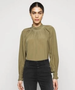 CLOSED BRAELYN Blouse Femme Vert Ombre - Chemise Élégante pour Femme