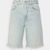 CLOSED Short En Jean Femme - Coupe Droite, Taille Mi-haute, Bleu Moyen -Promos CLOSED Magasin ae1ae135b9f3417f9cab9ae1c705a642