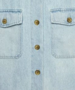 CLOSED SHACKET Veste En Jean Light Blue Femme - Vestes en Jean Décontractées -Promos CLOSED Magasin b1c1ff888579469294f90ce0c1a39cce