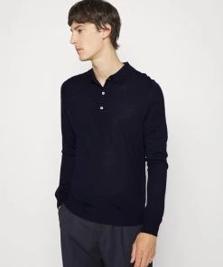 Promos CLOSED Magasin 12 Pull Homme CLOSED - Polo à Manches Longues Dark Night - Maille Haut de Gamme
