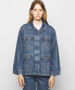 CLOSED DEAR Veste En Jean Mid Blue Wash Femme - Vestes en Jean Décontractées pour Femme