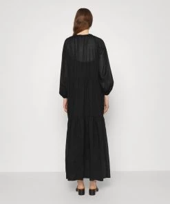 CLOSED Femme Robe Longue Maxi Élégante Noir - Style Étagé -Promos CLOSED Magasin bbccc9f4f90146a4aab56c07b4dd1c72