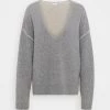 Pullover Femme V NECK JUMPER Gris Heather Melange - CLOSED -Promos CLOSED Magasin cb2e3979ded24ce2983910ac636105cc