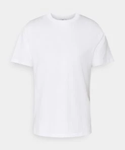 CLOSED Homme T-Shirt Col Rond Basique Blanc - T-Shirt Haut de Gamme