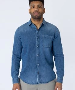 CLOSED Homme BASIC AUS Chemise Bleue - Chemise Détente pour Homme