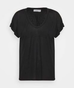 T-Shirt Femme Basique Noir à Col en V - CLOSED -Promos CLOSED Magasin d6a4e6eb8d0d4dbfa8a7b8cdcee7252f