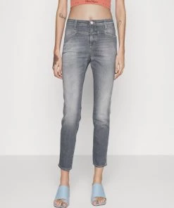 Promos CLOSED Magasin 36 CLOSED Femme PUSHER Jeans Skinny Gris Moyen - Jean Slim Élégant