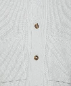 CLOSED Cardigan Gilet Homme - Platinum White - Maille Haut de Gamme -Promos CLOSED Magasin dbcc61d7f6de4b23b0b9cdbfa5f23864