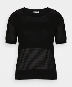 Pull Femme à Col Rond Manches Courtes CLOSED - Noir -Promos CLOSED Magasin e59f478fd41549ebae335f9a1abec18d