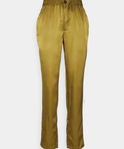 CLOSED Femme ESU Pantalon Classique Golden Brown - Pantalon Taille Haute Élégant