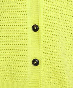CLOSED Cardigan V-Neck Gilet Femme Neon Lemon - Pull Léger et Élégant -Promos CLOSED Magasin ea29472c11964498987aea172916cae4