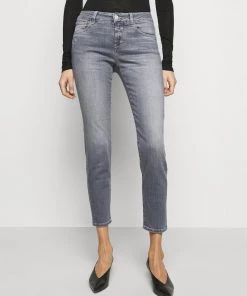 Promos CLOSED Magasin 26 CLOSED BAKER Jean Slim Femme - Gris Moyen - Coupe Élégante et Confortable
