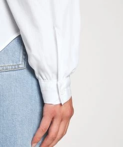 CLOSED EVIE Chemisier Blanc Femme - Chemise Élégante en Coton -Promos CLOSED Magasin f127f4a3723f40dfb6f1ccb83cf9a0fb