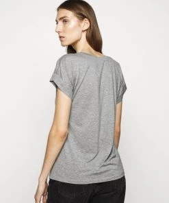 CLOSED Femme T-Shirt Soft V-Neck Basique Gris Heather Melange - Haut de Gamme -Promos CLOSED Magasin f3a7adaddc644cb38bd439e586feb277