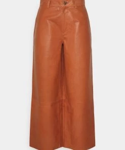 CLOSED DOLA Pantalon Classique Cold Copper Femme - Pantalon en cuir élégant pour femme